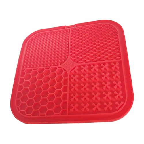 TSMORY Leckmatte für Haustiere, lebensmittelechtes Silikon, für langsames Füttern, rutschfeste Saugbasis, einfaches Design, Verdauungshilfe TSMORY Leckmatte für Haustiere, lebensmittelechtes Silikon, für langsames Füttern, rutschfeste Saugbasis, einfaches Design, Verdauungshilfe von TSMORY