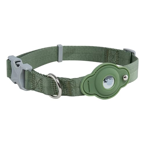 TSPRO Halsband Hund mit AirTag Halter, Verstellbar Hundehalsband für Große Hunde, Haltbar und Atmungsfähig für Spaziergänge, Joggen, Training (Grün Größe 3) TSPRO Halsband Hund mit AirTag Halter, Verstellbar Hundehalsband für Große Hunde, Haltbar und Atmungsfähig für Spaziergänge, Joggen, Training (Grün Größe 3) von TSPRO