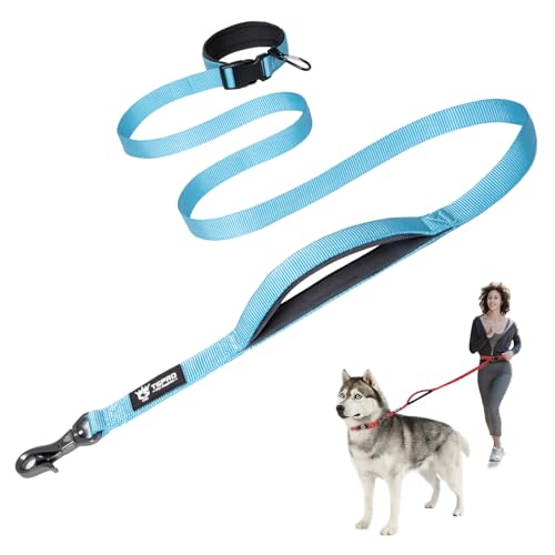 TSPRO Freihandleine Hund für Mittel bis Große Hunde, Verstellbar und Dauerhaft, mit Weichem Gepolstertem Griff und Metallschnalle (Taktisches Blau) TSPRO Freihandleine Hund für Mittel bis Große Hunde, Verstellbar und Dauerhaft, mit Weichem Gepolstertem Griff und Metallschnalle (Taktisches Blau) von TSPRO