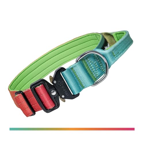 TSPRO Premium Hundehalsband mit Griff Dickes Verstellbares Taktisches Hundehalsband Schwere Ausführung Schnellverschluss Metallschnalle für Mittelgroße bis Große Hunde (Vitalitätsgradient L) TSPRO Premium Hundehalsband mit Griff Dickes Verstellbares Taktisches Hundehalsband Schwere Ausführung Schnellverschluss Metallschnalle für Mittelgroße bis Große Hunde (Vitalitätsgradient L) von TSPRO