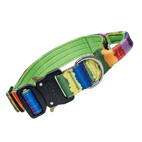 TSPRO Premium Hundehalsband mit Griff Verlauf Dickes Verstellbares Taktisches Hundehalsband Schwere Ausführung Schnellverschluss Metallschnalle für Mittelgroße bis Große Hunde (Mehrfarbig M) TSPRO Premium Hundehalsband mit Griff Verlauf Dickes Verstellbares Taktisches Hundehalsband Schwere Ausführung Schnellverschluss Metallschnalle für Mittelgroße bis Große Hunde (Mehrfarbig M) von TSPRO