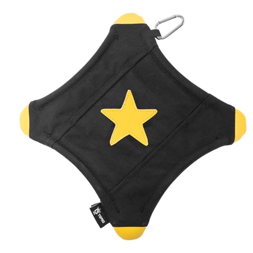 TSPRO Taktisch Hunde Frisbee, Dauerhaftes Nylon-Bogenförmige Scheibe für Starke Kauhunde, Mittel- bis Großrassen, Wasserschwimmend, Einfach zu Werfen, für Indoor- und Outdoor-Spiel (Schwarz) von TSPRO