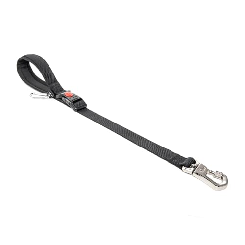 TSPRO Trainingsleine für Hunde, Kurzführer Hund für Große Hunde, mit Starkem Metallverschluss und Gepolstertem Griff, 51 cm Verstellbare Hundeleitband für Spaziergäng (Schwarz) von TSPRO
