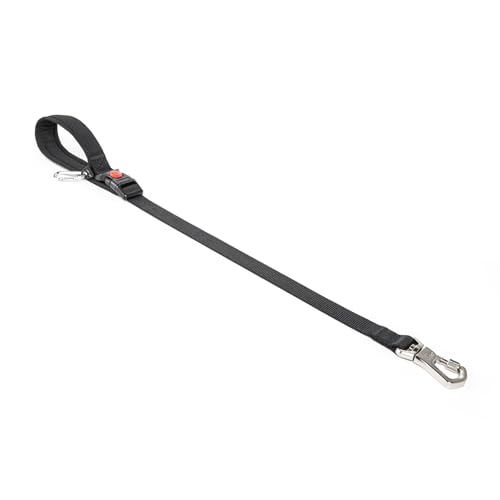 TSPRO Trainingsleine für Hunde, Kurzführer Hund für Große Hunde, mit Starkem Metallverschluss und Gepolstertem Griff, 66 cm Verstellbare Hundeleitband für Spaziergäng (Schwarz) von TSPRO