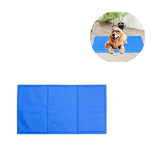 TSQZE Haustier Kühlmatte Haustier Eismatte Selbstkühlende Matte, Abkühlung Sommerr, Ungiftiges Gel Kühldecke Für Kisten, Hundehütten Betten (XL90*50CM) von TSQZE