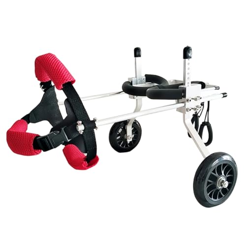TT-YEC Kleiner und mittelgroßer Haustierrollstuhl aus Aluminium, 2-Rad-Hinterbeinrollstuhl, unterstützt ältere und behinderte Haustiere,Xs TT-YEC Kleiner und mittelgroßer Haustierrollstuhl aus Aluminium, 2-Rad-Hinterbeinrollstuhl, unterstützt ältere und behinderte Haustiere,Xs von TT-YEC