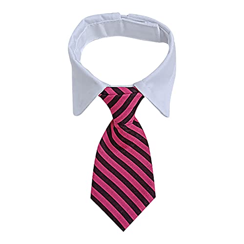 Haustier Hunde Katzen Fliege Haustier Kostüm Krawatte Einstellbare Haustier Krawatte Kostüm Formale Hundehalsband für Kleine Hunde und Katzen Hündchen Pflege Krawatten Party Zubehör (Pink) von TT-