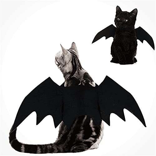 TT- Katze Bat Wings Kostüm, Halloween Katze Kleidung, Halloween Pet Dog Costume Vampire Wings Kostüm，Katze Fledermaus Kostüm, Haustier Fledermausflügel (Pet Hund Bat Wings Bat Wings (A) von TT-