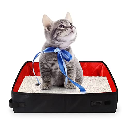 Faltbare Katzentoilette, Katzentoilette Tragbar, wasserdichte Katzentoilette, Katzen Katzenklo, Reisekatze Katzentoilette, für Outdoor Reisen mit Haustieren, 50 * 40cm, Red Faltbare Katzentoilette, Katzentoilette Tragbar, wasserdichte Katzentoilette, Katzen Katzenklo, Reisekatze Katzentoilette, für Outdoor Reisen mit Haustieren, 50 * 40cm, Red von TTBDDM