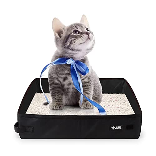 Faltbare Katzentoilette, Katzentoilette Tragbar, wasserdichte Katzentoilette, Katzen Katzenklo, Reisekatze Katzentoilette, für Outdoor Reisen mit Haustieren, 50 * 40cm, Schwarz Faltbare Katzentoilette, Katzentoilette Tragbar, wasserdichte Katzentoilette, Katzen Katzenklo, Reisekatze Katzentoilette, für Outdoor Reisen mit Haustieren, 50 * 40cm, Schwarz von TTBDDM
