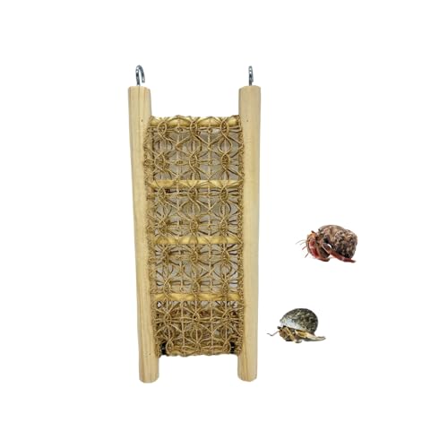 1 Stück Einsiedlerkrebse, Kletter-Holzleiterbrücke mit Haken, Kleintiere, Kletterspielzeug mit Seil für Einsiedlerkrebse, Chamäleon, Eidechsen, Reptilien, Vogel, Papagei 1 Stück Einsiedlerkrebse, Kletter-Holzleiterbrücke mit Haken, Kleintiere, Kletterspielzeug mit Seil für Einsiedlerkrebse, Chamäleon, Eidechsen, Reptilien, Vogel, Papagei von TTBellok