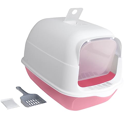 TTETTZ Katzentoilette mit Kapuze, Haustiertoilette, Geschlossene Katzentoilette, Langlebige Katzentoilette, Katzentoilette mit Hoher Kante für Kleine Katzen, ROSA TTETTZ Katzentoilette mit Kapuze, Haustiertoilette, Geschlossene Katzentoilette, Langlebige Katzentoilette, Katzentoilette mit Hoher Kante für Kleine Katzen, ROSA von TTETTZ