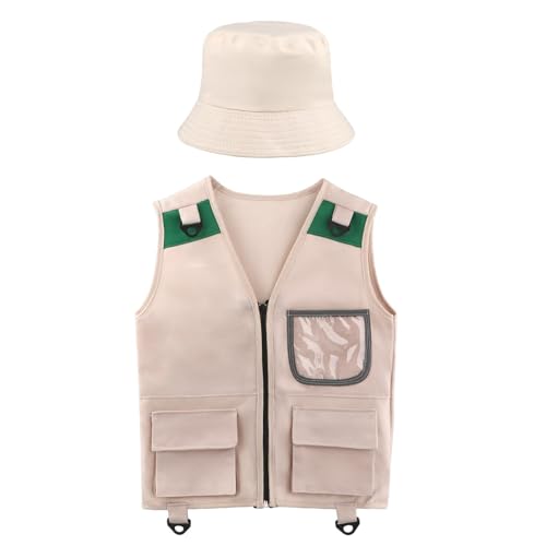 TTETTZ Kids Explorer Kits Frachtweste Und Hut für Halloween Geburtstagsgeschenk Kinder Teenager TTETTZ Kids Explorer Kits Frachtweste Und Hut für Halloween Geburtstagsgeschenk Kinder Teenager von TTETTZ