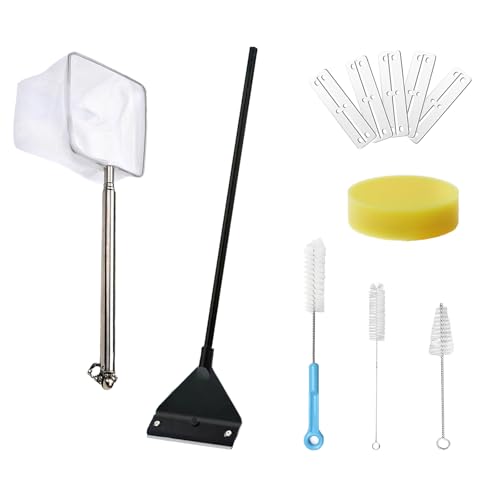 TTFdacai 7-in-1 Aquarium-Reinigungswerkzeug-Set, Betta Fischtanks Reinigungszubehör-Set enthält Seetang-Schaber mit Griff, Schwammbürste, Fischernetz und Pumpbürste TTFdacai 7-in-1 Aquarium-Reinigungswerkzeug-Set, Betta Fischtanks Reinigungszubehör-Set enthält Seetang-Schaber mit Griff, Schwammbürste, Fischernetz und Pumpbürste von TTFdacai