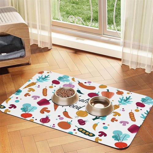 Saugfähige Leder-Tischdecke für Hunde und Katzen, Lebensmittelmatte, 60 x 40 cm, 4 mm dick von TTIGLHOH