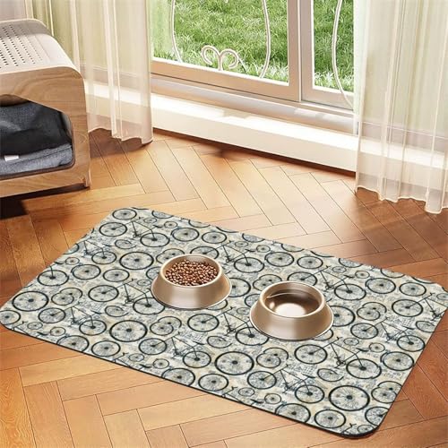 Saugfähige Leder-Tischdecke mit Fahrraddruck, für Hunde und Katzen, Futtermatte, 60 x 40 cm, 4 mm dick Saugfähige Leder-Tischdecke mit Fahrraddruck, für Hunde und Katzen, Futtermatte, 60 x 40 cm, 4 mm dick von TTIGLHOH