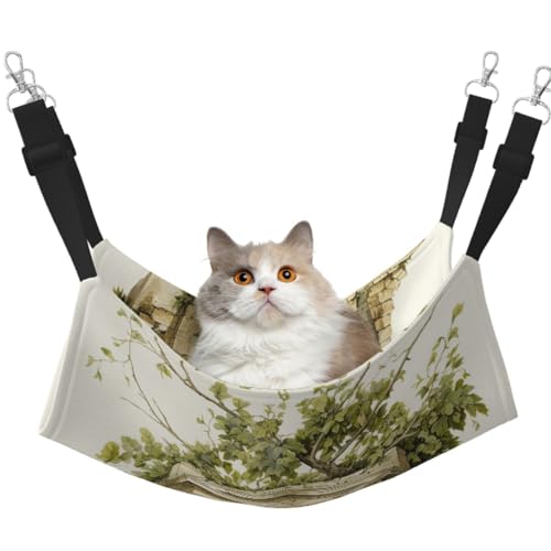 TTIGLHOH Antikes Gebäude mit römischem Olivenzweig und griechischer Haustier-Hängematte für Katzen, Frettchen, weiches Bett, geeignet für Haustiere, Meerschweinchen, Hamster, Kätzchen TTIGLHOH Antikes Gebäude mit römischem Olivenzweig und griechischer Haustier-Hängematte für Katzen, Frettchen, weiches Bett, geeignet für Haustiere, Meerschweinchen, Hamster, Kätzchen von TTIGLHOH