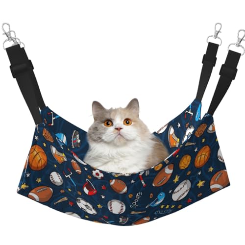 TTIGLHOH Baseball-, Basketball-, Fußball-, Hockey-, Haustier-Hängematte für Katzen, Frettchen, weiches Bett, geeignet für Haustiere, Meerschweinchen, Hamster, Kätzchen TTIGLHOH Baseball-, Basketball-, Fußball-, Hockey-, Haustier-Hängematte für Katzen, Frettchen, weiches Bett, geeignet für Haustiere, Meerschweinchen, Hamster, Kätzchen von TTIGLHOH
