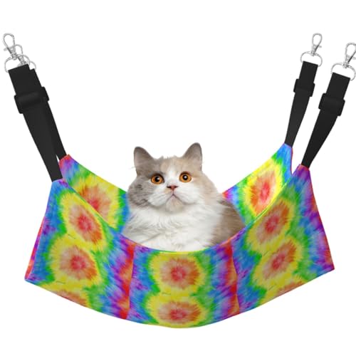 TTIGLHOH Batik-Haustier-Hängematte für Katzen, Frettchen, weiches Bett, geeignet für Haustiere, Meerschweinchen, Hamster, Kätzchen TTIGLHOH Batik-Haustier-Hängematte für Katzen, Frettchen, weiches Bett, geeignet für Haustiere, Meerschweinchen, Hamster, Kätzchen von TTIGLHOH