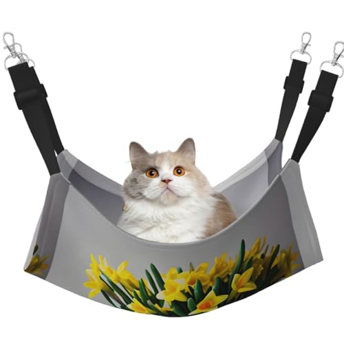 TTIGLHOH Bouquet Of Narzissen Haustier-Hängematte für Katzen, Frettchen, weiches Bett, geeignet für Haustiere, Meerschweinchen, Hamster, Kätzchen TTIGLHOH Bouquet Of Narzissen Haustier-Hängematte für Katzen, Frettchen, weiches Bett, geeignet für Haustiere, Meerschweinchen, Hamster, Kätzchen von TTIGLHOH