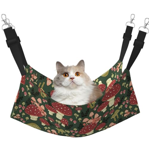 TTIGLHOH Bright Mushrooms Art Haustier-Hängematte für Katzen, Frettchen, weiches Bett, geeignet für Haustiere, Meerschweinchen, Hamster, Kätzchen TTIGLHOH Bright Mushrooms Art Haustier-Hängematte für Katzen, Frettchen, weiches Bett, geeignet für Haustiere, Meerschweinchen, Hamster, Kätzchen von TTIGLHOH