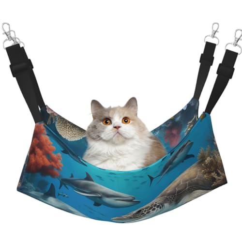 TTIGLHOH Delfine Sea Turtle Shark Octopus Coral Reef Pet Hammock Cats Frettchen Hammock Soft Bed Suitable For Pet Guinea Pig Hamster Kitten TTIGLHOH Delfine Sea Turtle Shark Octopus Coral Reef Pet Hammock Cats Frettchen Hammock Soft Bed Suitable For Pet Guinea Pig Hamster Kitten von TTIGLHOH