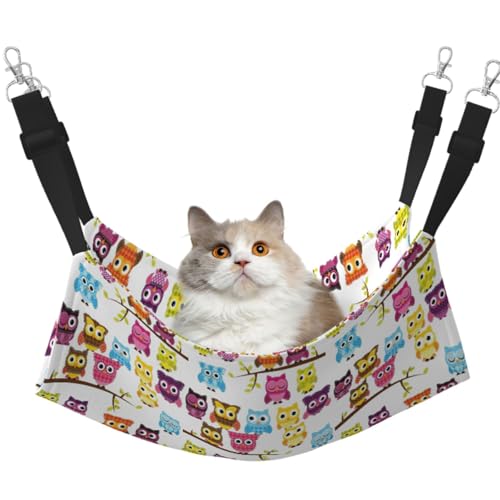 TTIGLHOH Eulen auf Ästen, Haustier-Hängematte für Katzen, Frettchen, weiches Bett, geeignet für Haustiere, Meerschweinchen, Hamster, Kätzchen von TTIGLHOH