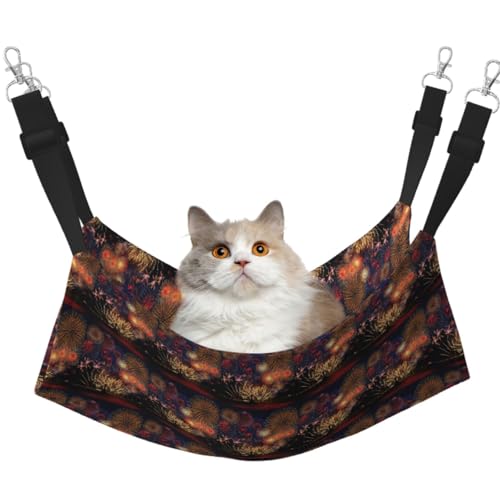 TTIGLHOH Fireworks Haustier-Hängematte für Katzen, Frettchen, weiches Bett, geeignet für Haustiere, Meerschweinchen, Hamster, Kätzchen TTIGLHOH Fireworks Haustier-Hängematte für Katzen, Frettchen, weiches Bett, geeignet für Haustiere, Meerschweinchen, Hamster, Kätzchen von TTIGLHOH