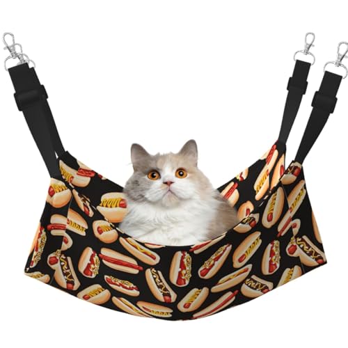 TTIGLHOH Fun Food Hot Dogs Haustier-Hängematte für Katzen, Frettchen, weiches Bett, geeignet für Haustiere, Meerschweinchen, Hamster, Kätzchen TTIGLHOH Fun Food Hot Dogs Haustier-Hängematte für Katzen, Frettchen, weiches Bett, geeignet für Haustiere, Meerschweinchen, Hamster, Kätzchen von TTIGLHOH