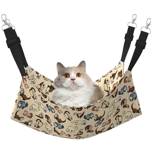 TTIGLHOH Hairy Frettchen-Hängematte für Katzen, Frettchen, weiches Bett, geeignet für Haustiere, Meerschweinchen, Hamster, Kätzchen TTIGLHOH Hairy Frettchen-Hängematte für Katzen, Frettchen, weiches Bett, geeignet für Haustiere, Meerschweinchen, Hamster, Kätzchen von TTIGLHOH