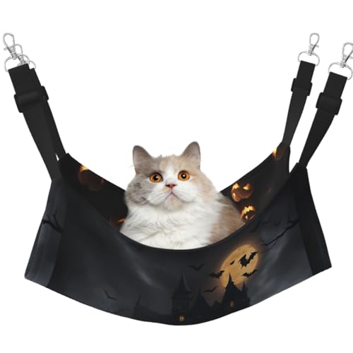 TTIGLHOH Halloween-Gothic-Haustier-Hängematte für Katzen, Frettchen, weiches Bett, geeignet für Haustiere, Meerschweinchen, Hamster, Kätzchen TTIGLHOH Halloween-Gothic-Haustier-Hängematte für Katzen, Frettchen, weiches Bett, geeignet für Haustiere, Meerschweinchen, Hamster, Kätzchen von TTIGLHOH