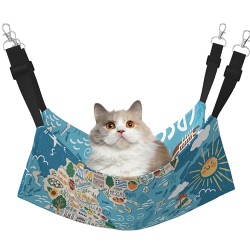 TTIGLHOH Haustier-Hängematte für Katzen, Frettchen, weiches Bett, geeignet für Haustiere, Meerschweinchen, Hamster, Kätzchen TTIGLHOH Haustier-Hängematte für Katzen, Frettchen, weiches Bett, geeignet für Haustiere, Meerschweinchen, Hamster, Kätzchen von TTIGLHOH