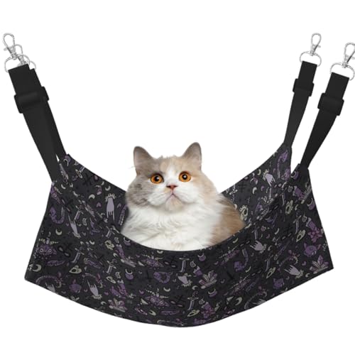 TTIGLHOH Haustier-Hängematte für Katzen, Frettchen, weiches Bett, geeignet für Meerschweinchen, Hamster, Kätzchen, Lila / Schwarz TTIGLHOH Haustier-Hängematte für Katzen, Frettchen, weiches Bett, geeignet für Meerschweinchen, Hamster, Kätzchen, Lila / Schwarz von TTIGLHOH