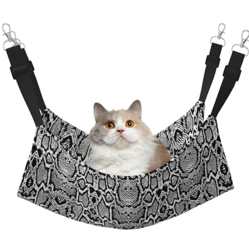 TTIGLHOH Haustier-Hängematte für Katzen, Frettchen, weiches Bett, geeignet für Meerschweinchen, Hamster, Kätzchen, Schwarz / Weiß TTIGLHOH Haustier-Hängematte für Katzen, Frettchen, weiches Bett, geeignet für Meerschweinchen, Hamster, Kätzchen, Schwarz / Weiß von TTIGLHOH