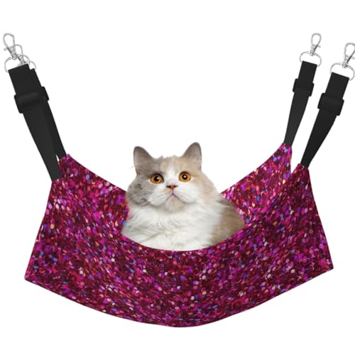 TTIGLHOH Haustier-Hängematte mit Glitzermuster, für Katzen, Frettchen, weiches Bett, geeignet für Haustiere, Meerschweinchen, Hamster, Kätzchen TTIGLHOH Haustier-Hängematte mit Glitzermuster, für Katzen, Frettchen, weiches Bett, geeignet für Haustiere, Meerschweinchen, Hamster, Kätzchen von TTIGLHOH