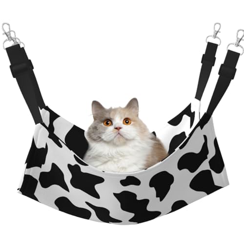 TTIGLHOH Haustier-Hängematte mit Kuh-Druck, für Katzen, Frettchen, weiches Bett, geeignet für Haustiere, Meerschweinchen, Hamster, Kätzchen, Schwarz und Weiß TTIGLHOH Haustier-Hängematte mit Kuh-Druck, für Katzen, Frettchen, weiches Bett, geeignet für Haustiere, Meerschweinchen, Hamster, Kätzchen, Schwarz und Weiß von TTIGLHOH