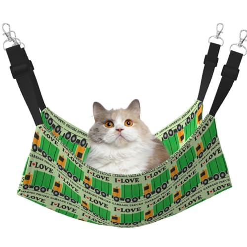 TTIGLHOH I Love Garbage Trucks Haustier-Hängematte für Katzen, Frettchen, weiches Bett, geeignet für Haustiere, Meerschweinchen, Hamster, Kätzchen TTIGLHOH I Love Garbage Trucks Haustier-Hängematte für Katzen, Frettchen, weiches Bett, geeignet für Haustiere, Meerschweinchen, Hamster, Kätzchen von TTIGLHOH