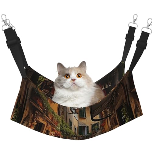 TTIGLHOH Italienische Old Street Haustier-Hängematte für Katzen, Frettchen, weiches Bett, geeignet für Haustiere, Meerschweinchen, Hamster, Kätzchen von TTIGLHOH