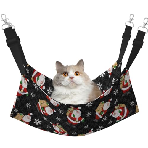 TTIGLHOH Merry Christmas Happy Pet Hängematte für Katzen, Frettchen, weiches Bett, geeignet für Haustiere, Meerschweinchen, Hamster, Kätzchen TTIGLHOH Merry Christmas Happy Pet Hängematte für Katzen, Frettchen, weiches Bett, geeignet für Haustiere, Meerschweinchen, Hamster, Kätzchen von TTIGLHOH