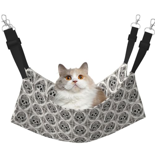 TTIGLHOH Mexikanische Schädel-Hängematte für Katzen, Frettchen, weiches Bett, geeignet für Haustiere, Meerschweinchen, Hamster, Kätzchen TTIGLHOH Mexikanische Schädel-Hängematte für Katzen, Frettchen, weiches Bett, geeignet für Haustiere, Meerschweinchen, Hamster, Kätzchen von TTIGLHOH