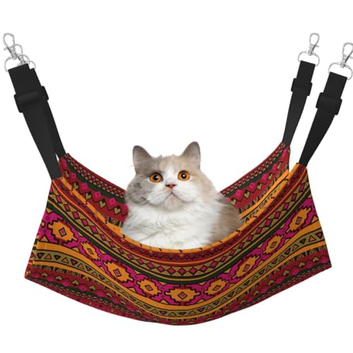 TTIGLHOH Mexikanische Volkskunst-Hängematte im Boho-Stil, für Katzen, Frettchen, weiches Bett, geeignet für Haustiere, Meerschweinchen, Hamster, Kätzchen TTIGLHOH Mexikanische Volkskunst-Hängematte im Boho-Stil, für Katzen, Frettchen, weiches Bett, geeignet für Haustiere, Meerschweinchen, Hamster, Kätzchen von TTIGLHOH