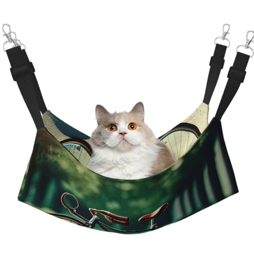 TTIGLHOH Retro-Fahrradhängematte für Katzen, Frettchen, weiches Bett, geeignet für Haustiere, Meerschweinchen, Hamster, Kätzchen TTIGLHOH Retro-Fahrradhängematte für Katzen, Frettchen, weiches Bett, geeignet für Haustiere, Meerschweinchen, Hamster, Kätzchen von TTIGLHOH