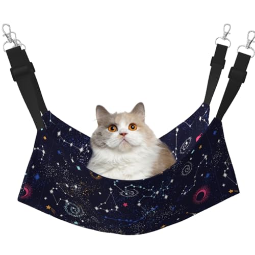 TTIGLHOH Stern-Konstellationskarte Haustier-Hängematte für Katzen, Frettchen, weiches Bett, geeignet für Haustiere, Meerschweinchen, Hamster, Kätzchen TTIGLHOH Stern-Konstellationskarte Haustier-Hängematte für Katzen, Frettchen, weiches Bett, geeignet für Haustiere, Meerschweinchen, Hamster, Kätzchen von TTIGLHOH