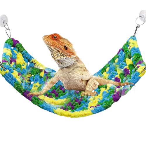 TTMIMIK Bearded Dragon Tank-Zubehör, Reptilien-Hängematte, weiche Schaukel, Hängebett mit starken Saugnäpfen und Haken, Käfigdekoration, Lebensraum, Eidechse, Hängematte für kleine Haustiere TTMIMIK Bearded Dragon Tank-Zubehör, Reptilien-Hängematte, weiche Schaukel, Hängebett mit starken Saugnäpfen und Haken, Käfigdekoration, Lebensraum, Eidechse, Hängematte für kleine Haustiere von TTMIMIK