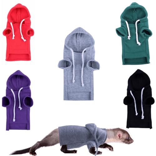 TTMIMIK Frettchenkleidung, Hamster-Sweatshirt, Meerschweinchen-Kapuzenpullover, Frettchenpullover, Kaninchen, Eichhörnchen, Kleidung, Meerschweinchen-Outfits, Kleintier-Foto-Requisite, Kapuzenpullover TTMIMIK Frettchenkleidung, Hamster-Sweatshirt, Meerschweinchen-Kapuzenpullover, Frettchenpullover, Kaninchen, Eichhörnchen, Kleidung, Meerschweinchen-Outfits, Kleintier-Foto-Requisite, Kapuzenpullover von TTMIMIK