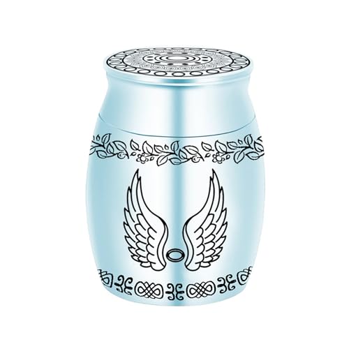 TTTLLNN Metall-Urne mit Engelsflügeln für Hunde und Katzen, Haustier-Aschebehälter, Andenken-Urne, Souvenir, Haustier-Erinnerungsurne, Asche, Glas, Gedenkgeschenk TTTLLNN Metall-Urne mit Engelsflügeln für Hunde und Katzen, Haustier-Aschebehälter, Andenken-Urne, Souvenir, Haustier-Erinnerungsurne, Asche, Glas, Gedenkgeschenk von TTTLLNN