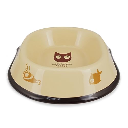 TTCAT Keramik-Katzenfutternapf, niedliches Cartoon-Muster, einfache Schüssel für Hunde und Katzen, kleine Haustier-Futterschalen für Katzen, kleine Hunde, spülmaschinenfest von TTcat