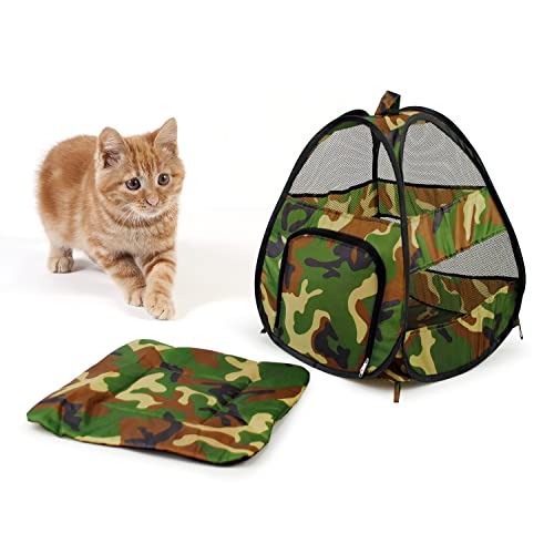 TTcat Katzenbett Katzenhaus Katzenzelt mit abnehmbarem waschbarem Kissen, alle Jahreszeiten Katzenzelt Kitty Hideaway, Katzen-Hundenest für kleine Haustiere drinnen und draußen TTcat Katzenbett Katzenhaus Katzenzelt mit abnehmbarem waschbarem Kissen, alle Jahreszeiten Katzenzelt Kitty Hideaway, Katzen-Hundenest für kleine Haustiere drinnen und draußen von TTcat