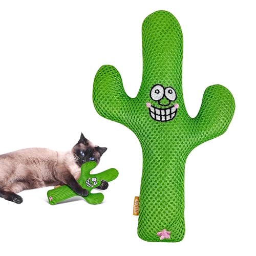 TTcat Silvervine Matatabi-Kissen für Katzen und Kätzchen, großes Katzenkaktus-Spielzeug, Katzen-Kauspielzeug für Indoor-Katzen von TTcat