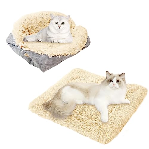 TUAKIMCE Katzenbett 2 in 1 Plüsch Weich Runden Schlafen Katzensofa Flauschige Katzenbett Klein Hund Bett Katzendecke Haustierbett katzenbettchen Tierbett für Katzen und Kleiner Hund TUAKIMCE Katzenbett 2 in 1 Plüsch Weich Runden Schlafen Katzensofa Flauschige Katzenbett Klein Hund Bett Katzendecke Haustierbett katzenbettchen Tierbett für Katzen und Kleiner Hund von TUAKIMCE